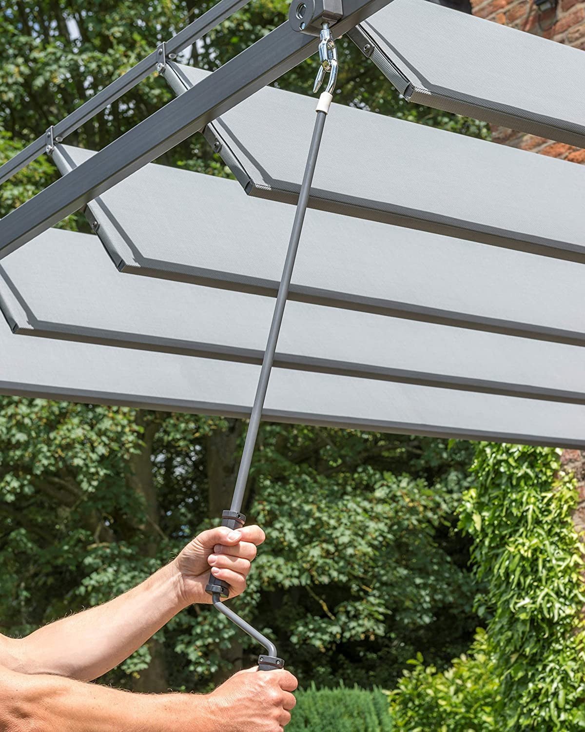 Norfolk Leisure Pandora - Modern Grey Slatted Pergola Canopy Garden Gazebo Pavilion Square 3m x 3m, Rectangle 3m x 3.6m Norfolk Leisure