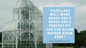 Cool your Conservatory - How to put up a Shade Sail in a Conservatory - Clara Shade Sails