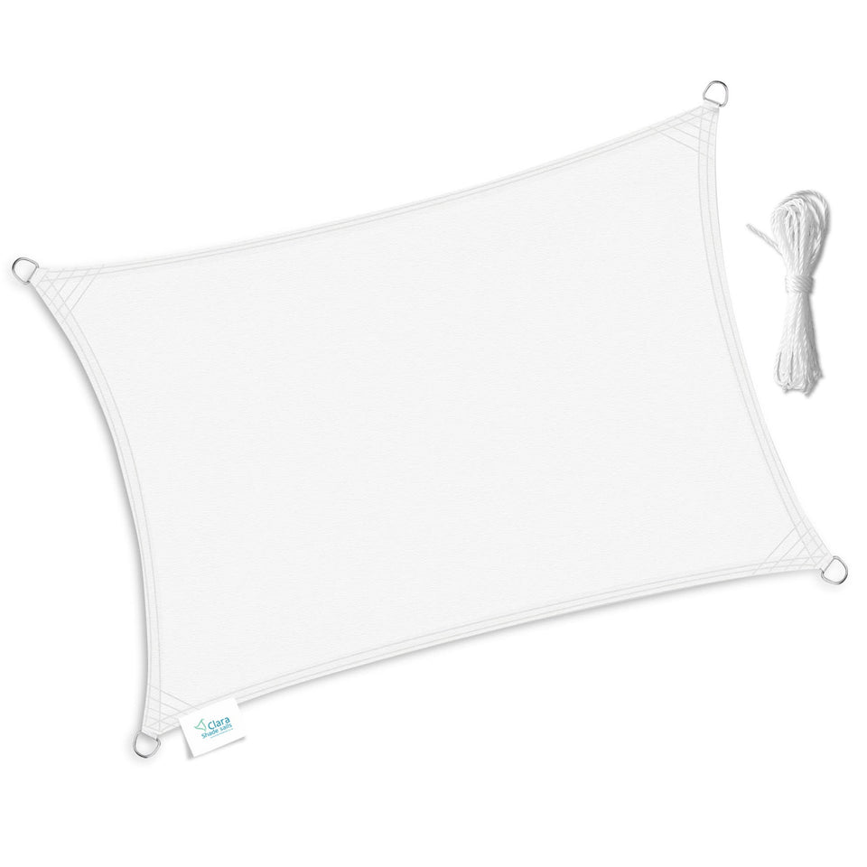 Rectangle Shade Sails White Waterproof UV Protective 2m x 3m, 3m x 4m, 3m x 5m, 4m x 5m, 4m x 6m Grey Anthracite Orange Blue Cream 