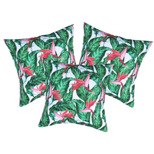 Set of 3 Tropical Water Resistant Garden Cushion Covers Scatter Pillow Cover Bird of Paradise - Clara Shade Sails