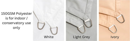 DIY Made to Measure Shade Sail Material Samples - Clara Shade Sails - Clara Shade Sails - 150GSM Polyester - White - 