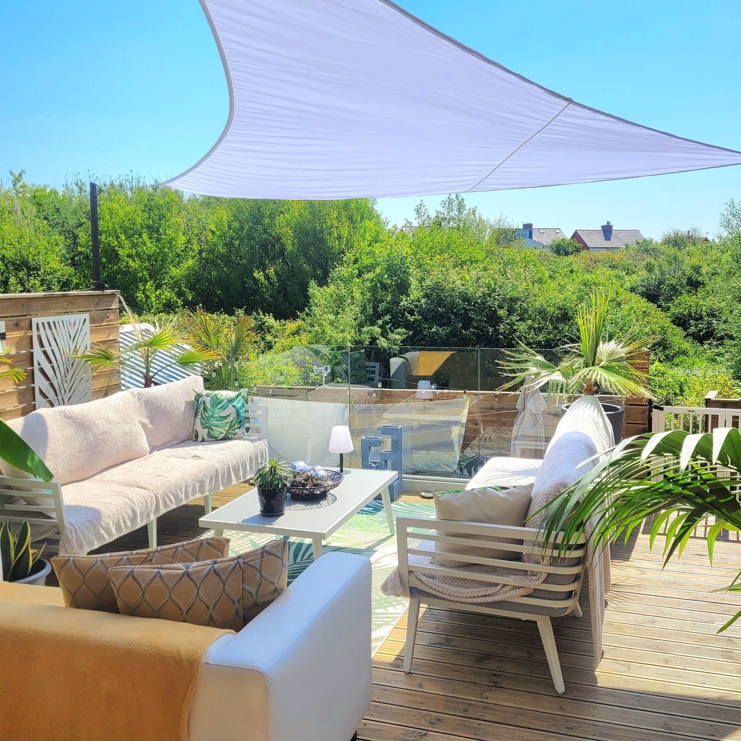 Equilateral Triangle 4m - Clara Sun Shade Sail White Waterproof Patio Garden Sun Canopy Awning - Clara Shade Sails - Clara Shade Sails - 