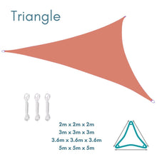 Equilateral Triangle Terracotta - Sun Shade Sail - Water Resistant UV Garden Canopy Awning 2m 3m 3.6m 5m - Clara Shade Sails - Clara Shade Sails - 2m - 