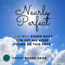 Nearly Perfect - Green Coloured Shade Sails Opened But Not Used - Clara Shade Sails - Clara Shade Sails - Equilateral Triangle - 2m x 2m x 2m - 