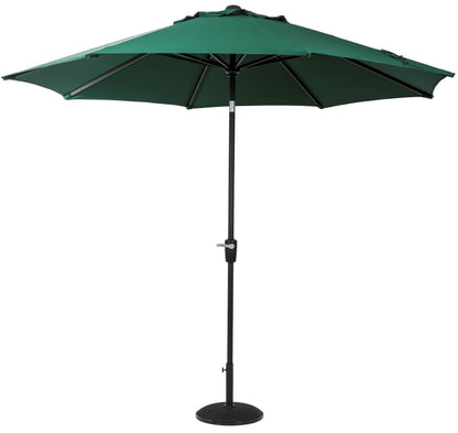 Norfolk Leisure Elizabeth Garden Parasol Umbrella Crank & Tilt Round Various Sizes - Clara Shade Sails - 2.7m - Green -