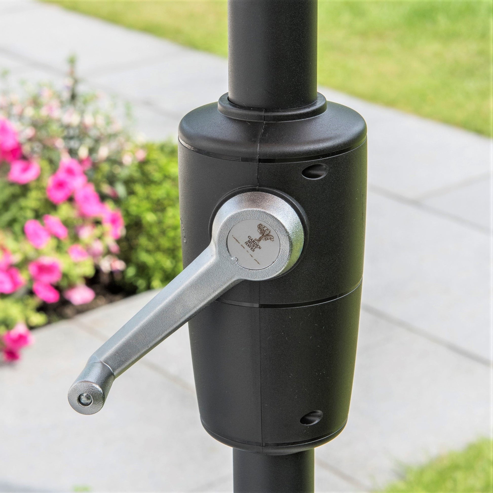 Norfolk Leisure Elizabeth Garden Parasol Umbrella Crank & Tilt Round Various Sizes - Clara Shade Sails - 2.2m - Light Grey -