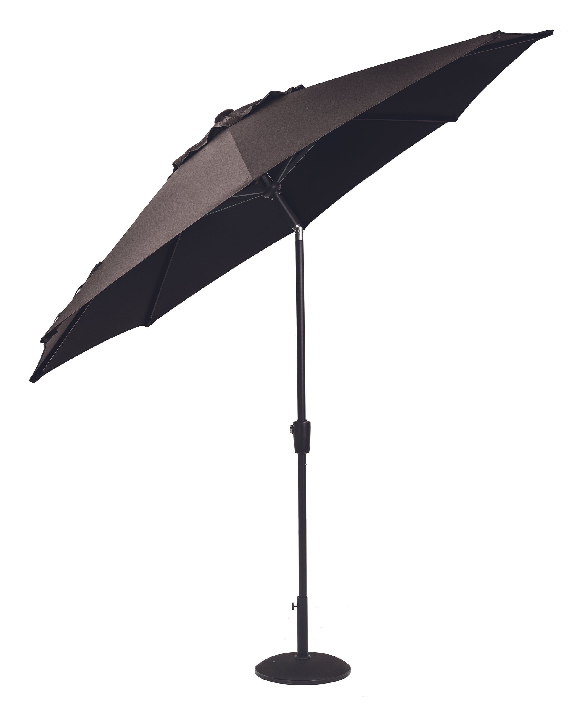 Norfolk Leisure Elizabeth Garden Parasol Umbrella Crank & Tilt Round Various Sizes - Clara Shade Sails - 2.2m - Carbon -
