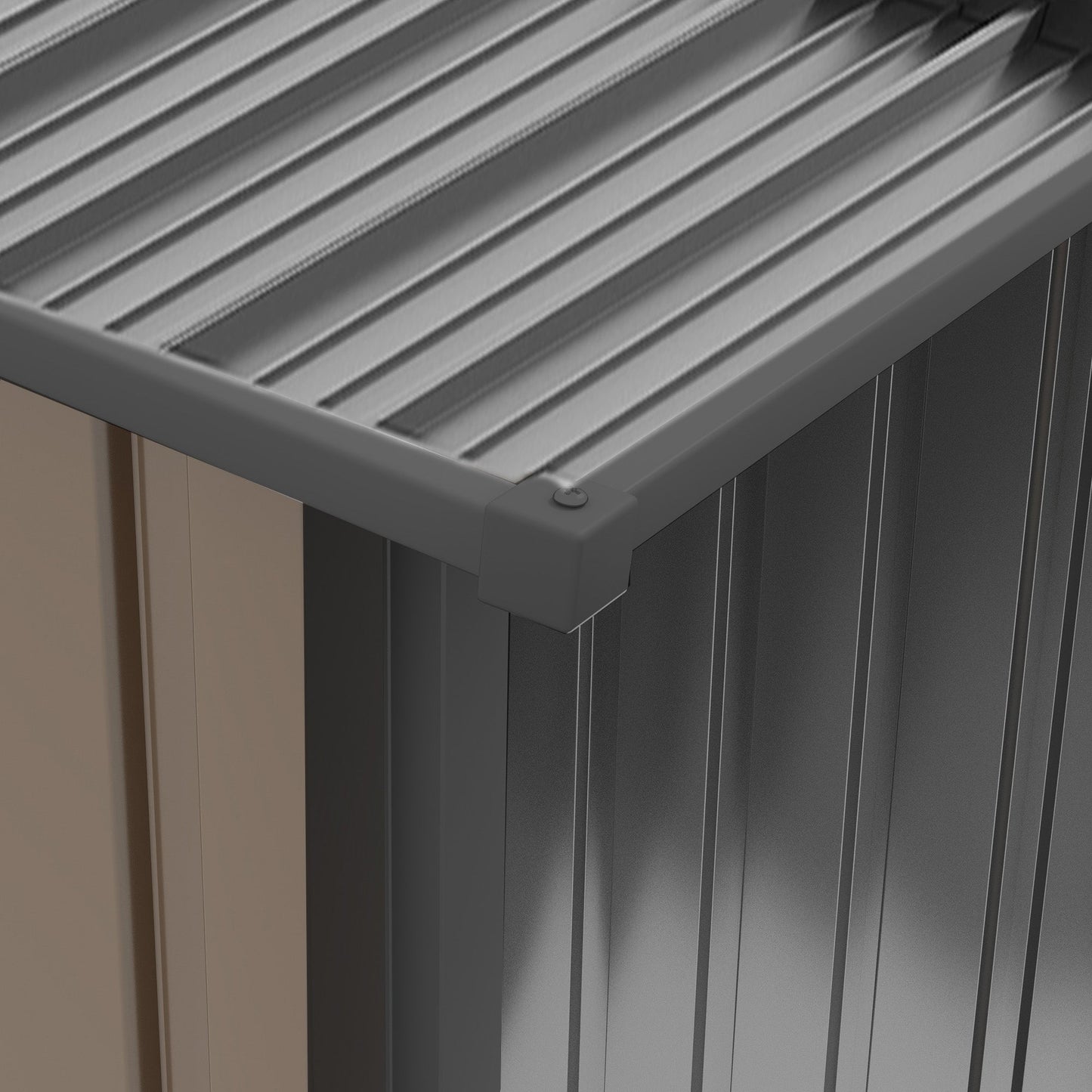 Outsunny 3.3ft x 3.4ft Lean To Steel Garden Shed - Clara Shade Sails - Outsunny - 