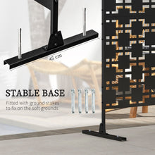 Outsunny Decorative Black Metal Garden Privacy Screen, Geometric - Clara Shade Sails - Outsunny - 