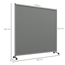 Outsunny Outdoor Privacy Screen with Wheels - Dark Grey - Clara Shade Sails - Outsunny - 