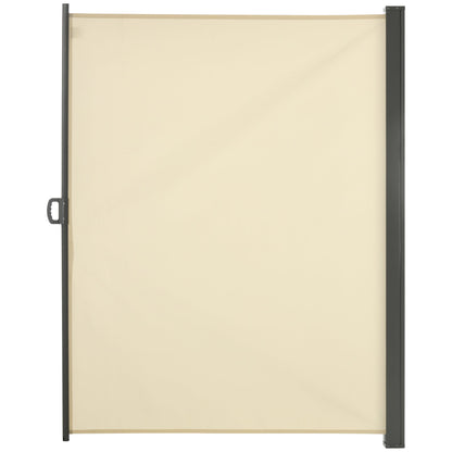 Outsunny Retractable Side Awning Privacy Screen 3m x 2M - Clara Shade Sails - Outsunny - Cream