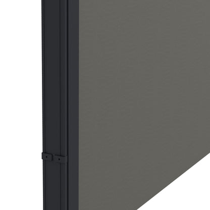 Outsunny Retractable Side Awning Privacy Screen, Black, Dark Grey or Light Grey - 4m x 1.8m - Clara Shade Sails - Outsunny - Light Grey - 