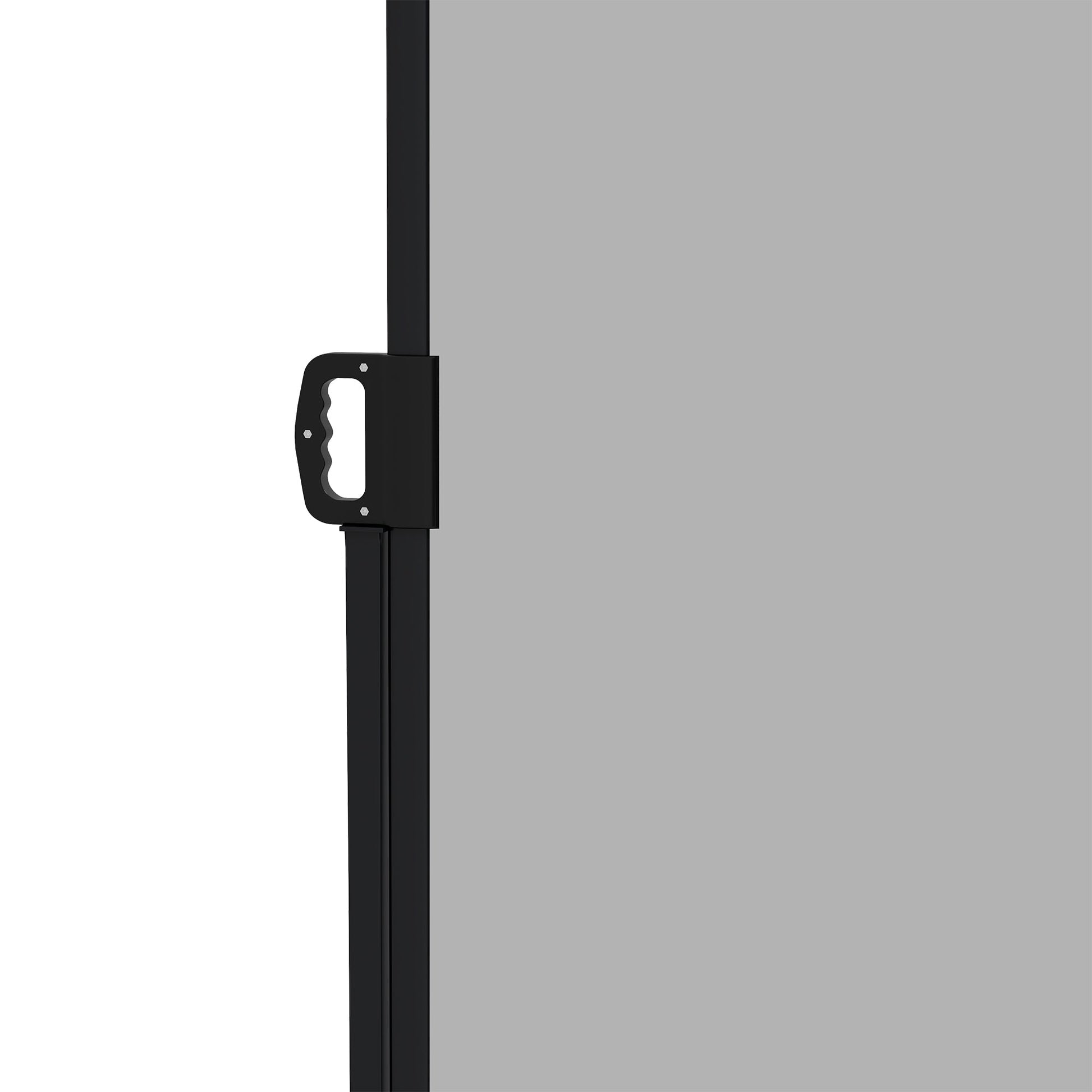 Outsunny Retractable Side Awning Privacy Screen, Black, Dark Grey or Light Grey - 4m x 1.8m - Clara Shade Sails - Outsunny - Light Grey - 