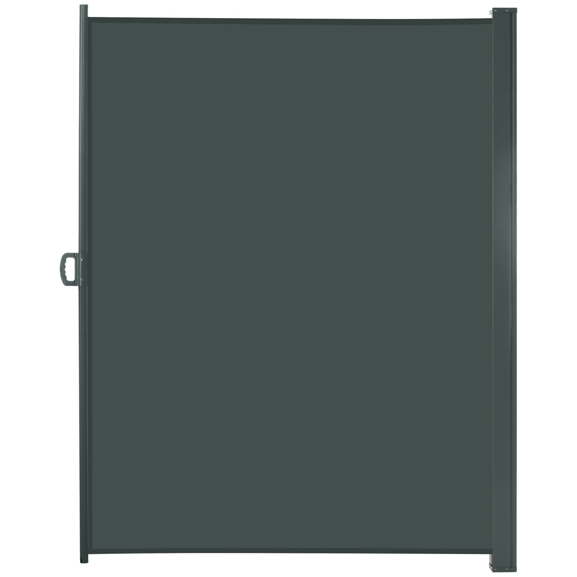 Outsunny Retractable Side Awning Privacy Screen, Cream or Grey - 3m x 2m - Clara Shade Sails - Outsunny - Grey - 