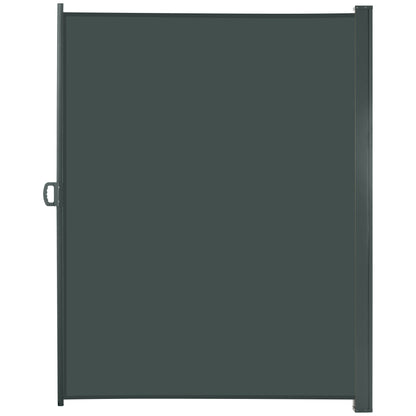 Outsunny Retractable Side Awning Privacy Screen, Cream or Grey - 3m x 2m - Clara Shade Sails - Outsunny - Grey - 