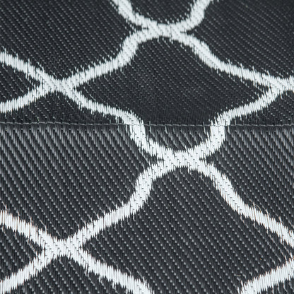 Outsunny Reversible Outdoor Garden Rug (182cm x 274cm) – Black & White or Grey & White - Clara Shade Sails - Outsunny - Grey & White - 