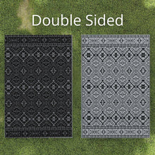 Outsunny Reversible Outdoor Garden Rug – Black & Grey (182cm x 274cm) - Clara Shade Sails - Outsunny - 
