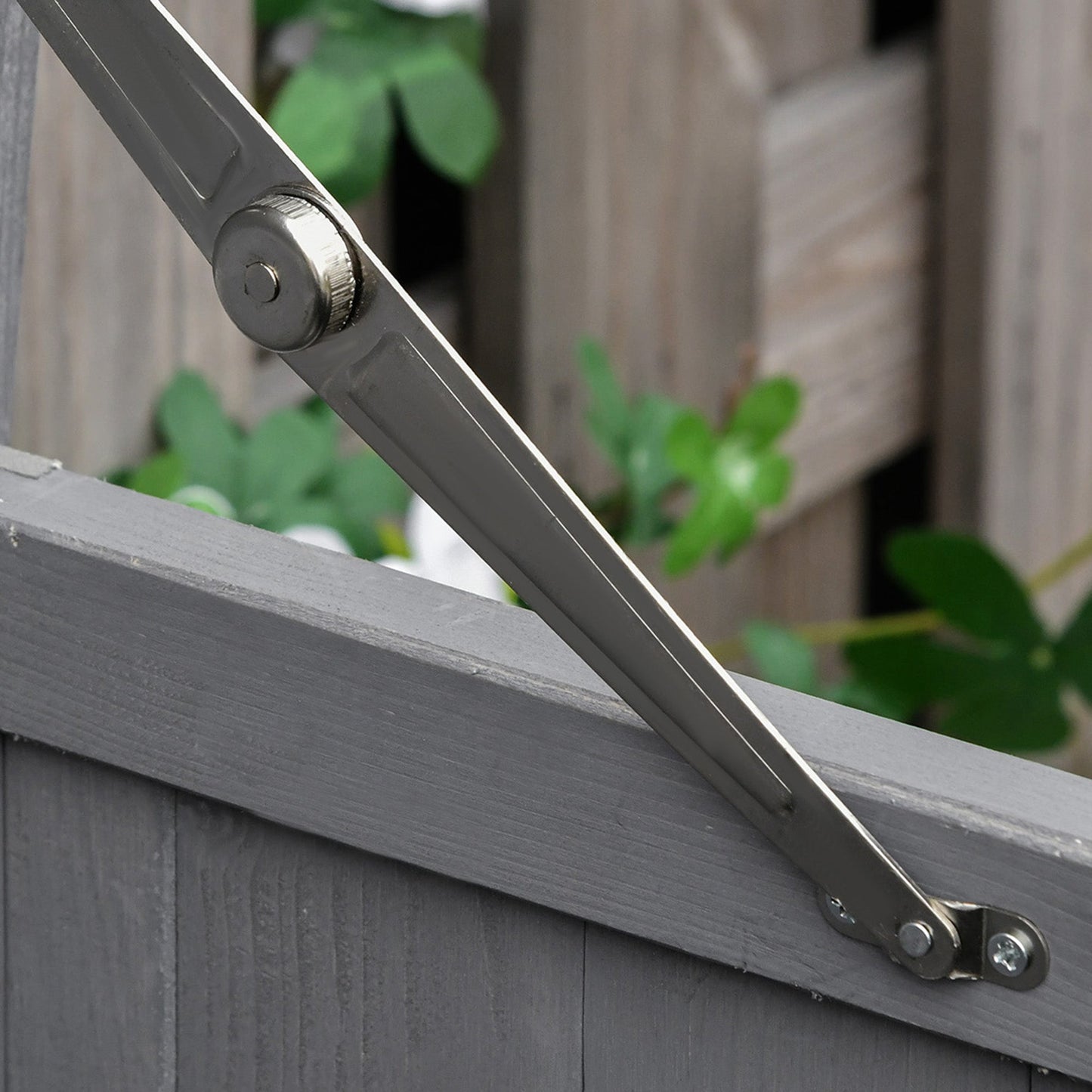 Outsunny Wooden Garden Cabinet Shed - Natural Wood or Grey - Clara Shade Sails - Outsunny - Natural Wood - 