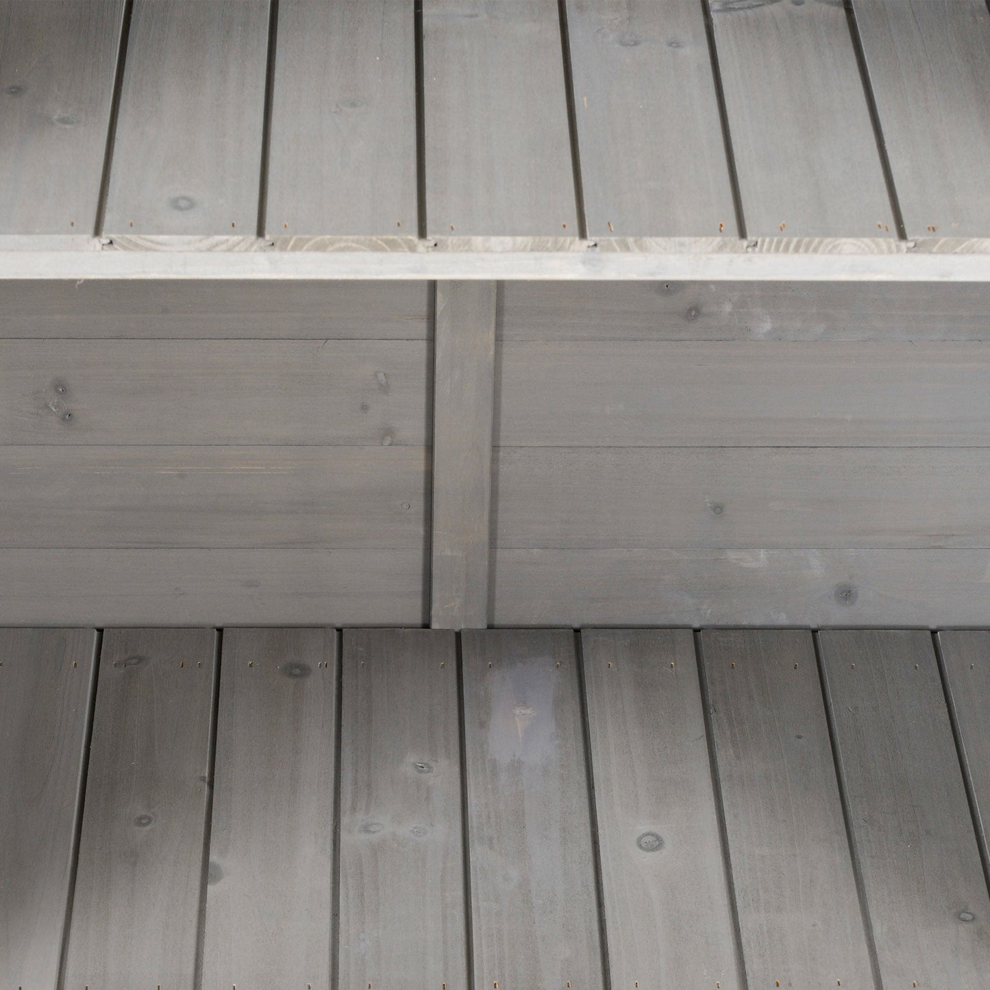 Outsunny Wooden Shutter Panel Garden Cabinet Shed - Natural Wood or Grey - Clara Shade Sails - Outsunny - Grey - 