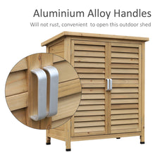 Outsunny Wooden Shutter Panel Garden Cabinet Shed - Natural Wood or Grey - Clara Shade Sails - Outsunny - Grey - 