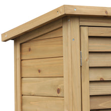 Outsunny Wooden Shutter Panel Garden Cabinet Shed - Natural Wood or Grey - Clara Shade Sails - Outsunny - Grey - 