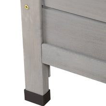 Outsunny Wooden Shutter Panel Garden Cabinet Shed - Natural Wood or Grey - Clara Shade Sails - Outsunny - Grey - 