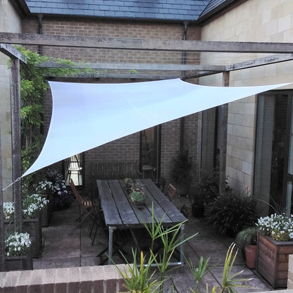 Rectangle 3m x 5m - Clara Sun Shade Sail White Waterproof Canopy Awning Gazebo for Patio Garden - Clara Shade Sails