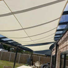 Rectangle Cream - Sun Shade Sail - Water Resistant UV Garden Canopy Awning 2m x 3m, 2m x 4m, 3m x 4m, 3m x 5m, 4m x 5m, 4m x 6m - Clara Shade Sails - Clara Shade Sails - 2m x 3m - 