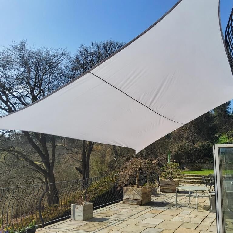 Rectangle Grey - Sun Shade Sail - Water Resistant UV Garden Canopy Awning 2m x 3m, 2m x 4m, 3m x 4m, 3m x 5m, 4m x 5m, 4m x 6m - Clara Shade Sails - Clara Shade Sails - 2m x 3m - 