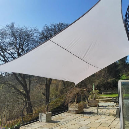 Rectangle Grey - Sun Shade Sail - Water Resistant UV Garden Canopy Awning 2m x 3m, 2m x 4m, 3m x 4m, 3m x 5m, 4m x 5m, 4m x 6m - Clara Shade Sails - Clara Shade Sails - 2m x 3m - 