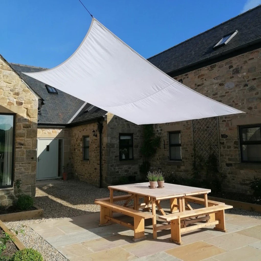 Square 4m - Clara Sun Shade Sail White Waterproof UV Patio Garden Sun Canopy Awning - Clara Shade Sails - Clara Shade Sails - 