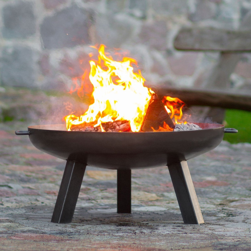 Polo Fire Bowl Pit - Cook King Garden and Outdoor Patio Entertaining Portable Metal Round 80cm Cook King