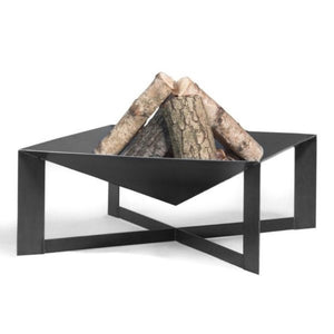 Cuba Square Fire Bowl Pit 70cm - Cook King Garden and Outdoor Patio Entertaining Portable Metal Square Fire Bowl Cook King