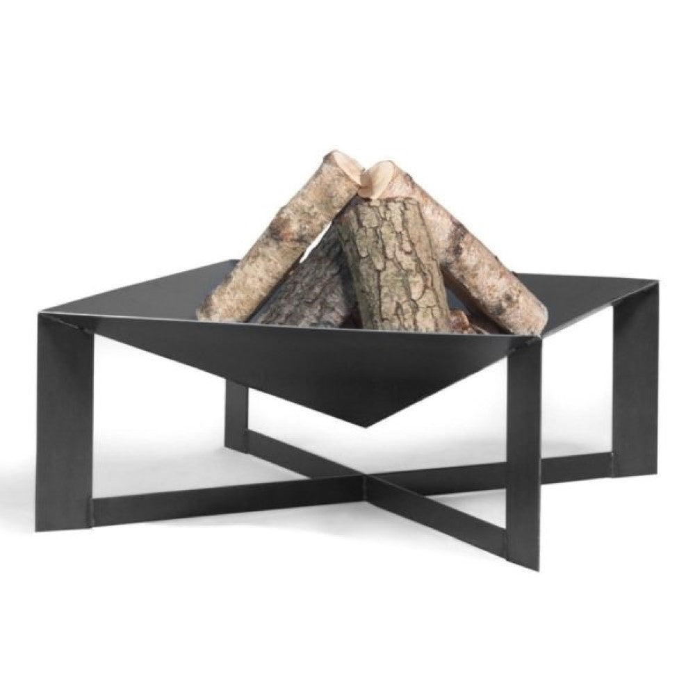 Cuba Square Fire Bowl Pit 70cm - Cook King Garden and Outdoor Patio Entertaining Portable Metal Square Fire Bowl Cook King