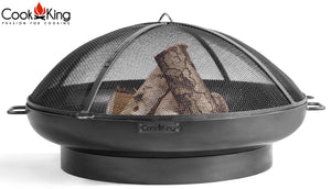 Dubai Fire Bowl Pit - Cook King Garden and Outdoor Patio Entertaining Portable Metal Round 80cm Cook King