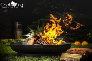 Dubai Fire Bowl Pit - Cook King Garden and Outdoor Patio Entertaining Portable Metal Round 80cm Cook King