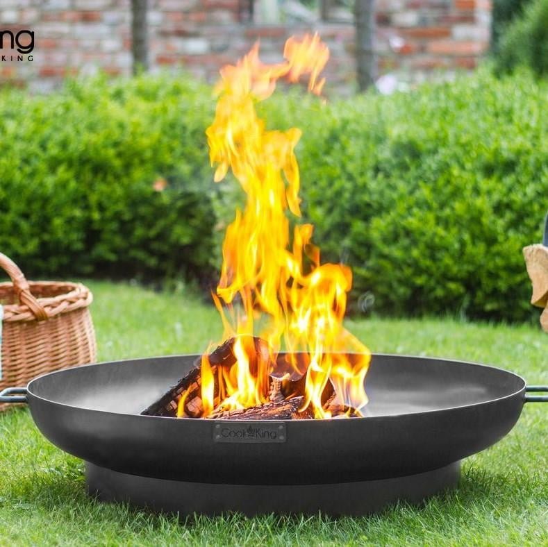 Dubai Fire Bowl Pit - Cook King Garden and Outdoor Patio Entertaining Portable Metal Round 80cm Cook King