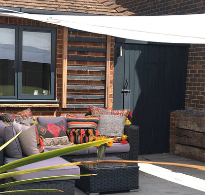 Equilateral Triangle 3m - Clara Sun Shade Sail -  White Waterproof Canopy Awning Gazebo for Patio Garden Clara Shade Sails