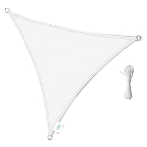 Equilateral Triangle 3m - Clara Sun Shade Sail -  White Waterproof Canopy Awning Gazebo for Patio Garden Clara Shade Sails