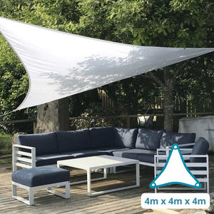 Equilateral Triangle 4m - Clara Sun Shade Sail White Waterproof Patio Garden Sun Canopy Awning Clara Shade Sails