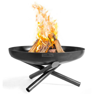 Indiana Round Fire Bowl Pit 70cm - Cook King Garden and Outdoor Patio Entertaining Portable Metal Round Fire Bowl Cook King