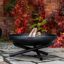 Indiana Round Fire Bowl Pit 70cm - Cook King Garden and Outdoor Patio Entertaining Portable Metal Round Fire Bowl Cook King