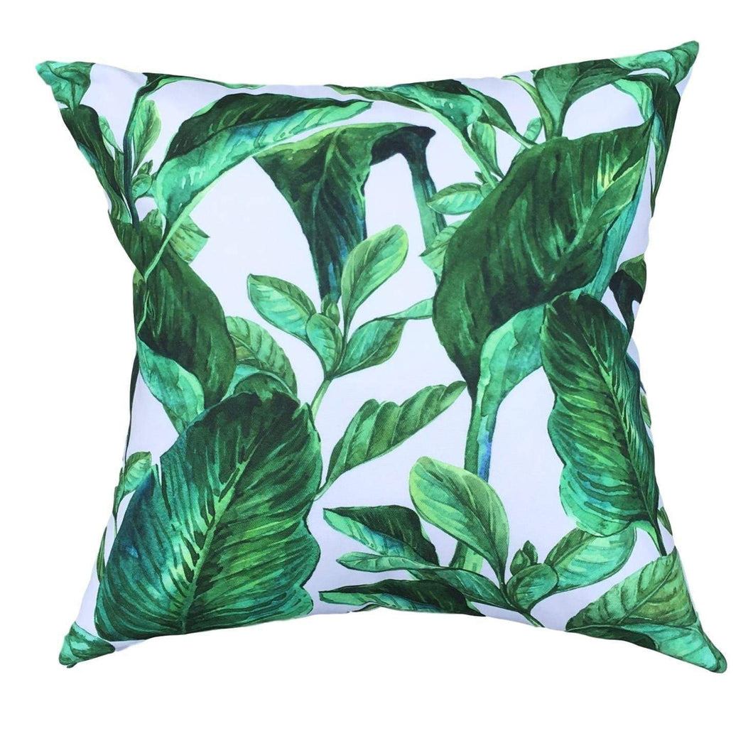 Jungle Leaf Water Resistant Garden Cushion Cover Scatter Pillow Cover Tropical Jungle Rainforest Clara Shade Sails