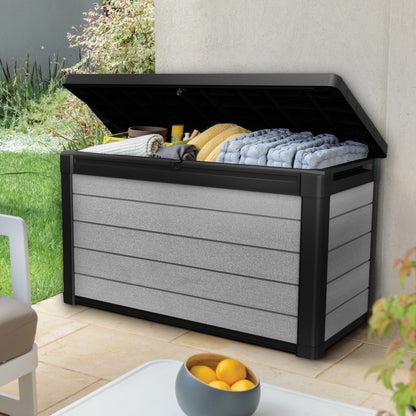 Keter Denali 100 Duotech Garden Storage Box Grey/Black 757L Keter
