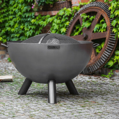 Kongo Deep Fire Bowl Pit 85cm - Cook King Garden and Outdoor Patio Entertaining Portable Metal Round Fire Bowl Cook King