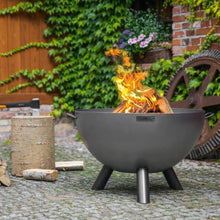 Kongo Deep Fire Bowl Pit 85cm - Cook King Garden and Outdoor Patio Entertaining Portable Metal Round Fire Bowl Cook King