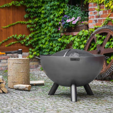 Kongo Deep Fire Bowl Pit 85cm - Cook King Garden and Outdoor Patio Entertaining Portable Metal Round Fire Bowl Cook King
