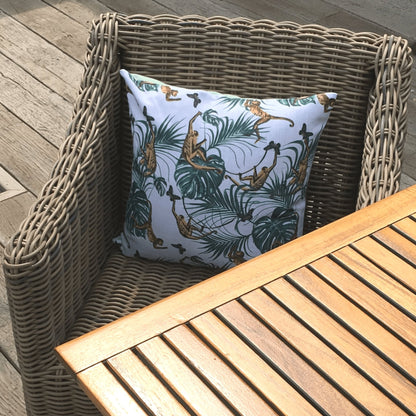 Monkey Water Resistant Garden Cushion Covers Scatter Pillow Cover Tropical Jungle Rainforest Clara Shade Sails
