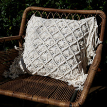 Natural Cotton Macramé Cushion Cover Fringe Bohemian 45cm Clara Shade Sails