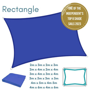 Nearly Perfect - Coloured Shade Sails Opened But Not Used Clara Shade Sails
